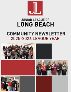 Photo of newsletter cover with images of people and text.